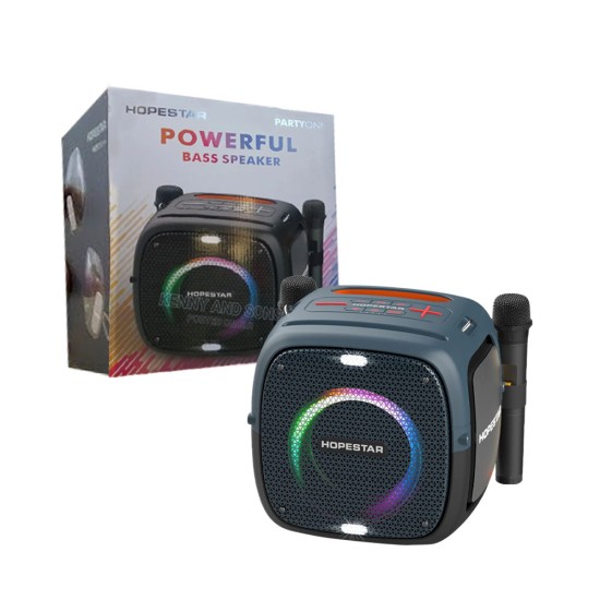Hopestar Bluetooth Speaker Partyone with two Microphones Blue Hopestar Bluetooth Speaker Partyone with two Microphones Blue